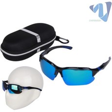 라이딩 러닝 자외선 차단 편광 렌즈 플로우 스포츠 고글 선글라스 블루