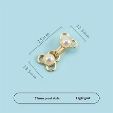 중국 슬레 메탈 후크 버튼 칼라 장식용 고정 장치, 1개, 1. 25mm rose gold