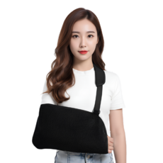 드케어 프리미엄 암슬링 깁스 팔걸이, 퓨어 블랙