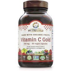 NUTRIGOLD 黃金維生素C保健素食膠囊 240mg, 1個, 90 件