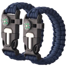 타닥 파라코드 팔찌 아웃도어 캠핑 등산 나침반 응급 구조 생존 팔찌, 1세트, A-1