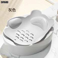 DFMEI 初生嬰兒洗澡神器媽媽護腰洗澡盆新生兒用可躺寶寶洗頭臺便攜浴盆, 1個, 高級灰