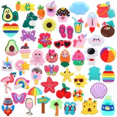 Fingertip WD 클로그용 신발 참 액세서리 DIY 장식 플러그 50개 여아 및 청소년용 홀리 슈즈 샌들 백팩 크리스마스 선물용 탈착식 주얼리 154263, Fingertip WD 클로그용 신발 참 액세서리, D