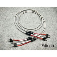 愛迪聲 Edison audio 4層隔離 4芯鍍銀 碳纖維鍍銠香蕉插 喇叭線 2米/對 1580元, 1個, 2米/對    1580元