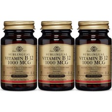 SOLGAR 維他命B12素食錠 1000mcg, 100顆, 3罐