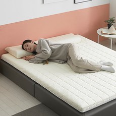 지베스 헤이슬립 천연라텍스 매트리스 토퍼 2.5cm SS(슈퍼싱글), 면그레이