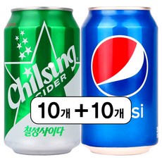 롯데 사이다 355ml x 12p + 펩시 콜라 355ml x 12p, 20개
