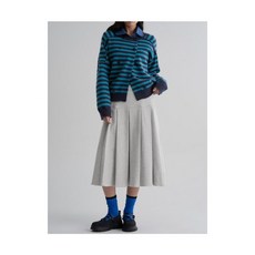 에잇세컨즈 저지 턱 스커트 그레이 356227SM23