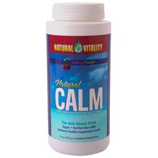 Natural Vitality 鎮靜鎂素食飲 325mg 櫻桃口味, 453g, 1個