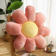 허니잼 예쁜 꽃 쿠션 모찌 방석 사무실 의자 엉덩이방석 50cm, 핑크
