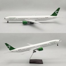 투르크메니스탄 항공 B777-300ER 모형 비행기 항공기 다이캐스트 1:157, 화이트(기본형 조명없음)