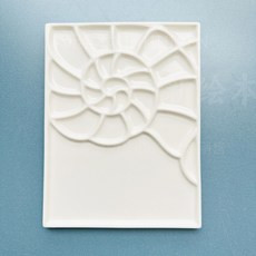 拾光優選好物 陶瓷調色盤 海螺造型 水彩國畫適用 繪畫瓷調色盤, 1個, 大海螺-小瑕疵