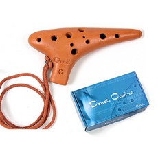 도나티 국산 도자기 오카리나 SC 소프라노C 고급용 (황토색/파랑색) 작은 사이즈 Soprano C Key Ocarina, 1개, 황토색
