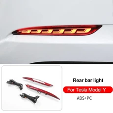 테슬라 호환 모델 3 Y용 자동차 테일 램프 2017 - 2022 LED 미등 어셈블리 순차 동적 방향 지시등 듀얼 리, 06 Rear bar light Y