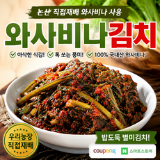 [세종육묘장] 1kg 1개[와사비상추김치] 논산 직접재배 와사비나 73% 이색김치 별미김치, 1개