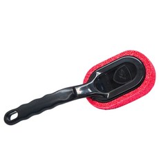 輪胎油刷 海綿刷頭 人體工學握柄 耐用材質 適用各種車型 操作簡單, 紅黑, 1個