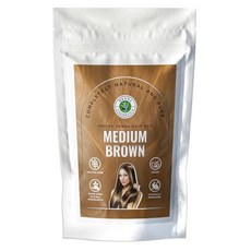 Henna Cosmetics Cypri 천연 헤나 헤어 컬러 염료 모발 성장을 위한 100% 순수 헤나 파우더 유기농 (브라운 100g + 프리 50g), 미디움 브라운