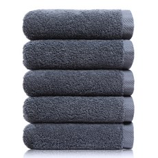 코튼리빙 40수 코마사 호텔 수건 200g, 블루그레이, 5개