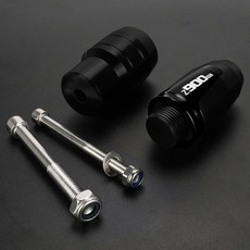 오토바이 배기 슬라이더 충돌 패드 보호대, 1개, 2. A Black