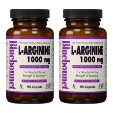 Bluebonnet 左旋精胺酸 1000mg素食錠, 90顆, 2罐