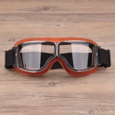 바이크고글 선글라스 남성 착용 라이더고글 스포츠 라이딩 미러 렌즈 안경 오토바이, 브라운 프레임  무색 렌즈, 1개