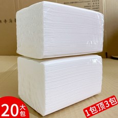 擦手紙 大包抽紙批發 整箱酒店飯店商用餐巾紙 面巾紙 家用紙巾 家庭裝衛生紙 2025新品, 1個, 柔厚型：20大包【1包頂3包】