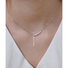 TATIANA (실버925) 루미 와이 드롭 목걸이 NZ2545