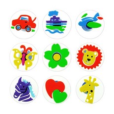 KA미술재료 킨디 인기모양 스탬프 9종 세트