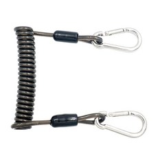 shangren 수중 수상 스포츠를위한 경량 스쿠버 나선형 코일 끈 스냅 클립, 설명, 블랙