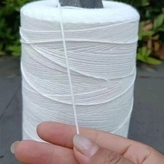 粽子/香腸/臘肉專用綁繩 多用途棉繩 食品級包粽繩 香腸風乾掛繩 燒雞掛繩, 1個, 白色滌棉綫：粗細均勻【捆紮結實）多場景可,高品質：2米【粗0.5mm】結實耐用-耐