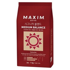 맥심 시그니처 블렌드 풀밸런스 1kg 동서식품 eve*4875Fc, 커피메이커, 1개