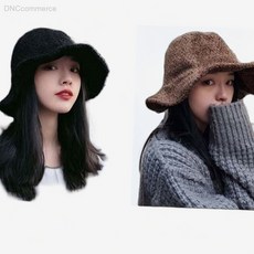 울 니트 버킷햇 벙거지 여성겨울모자 여행모자, 상세페이지 기재, 1개