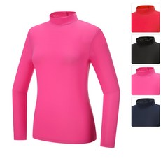 [성원] 여성 춘추 프리미엄 스판 쿨링 골프 목폴라 SWTW05 비침없는 이너웨어 골프웨어 등산 스포츠 긴팔티 반목 아이스 냉감 티셔츠