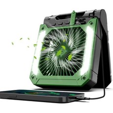26800mAh 휴대용 캠핑 팬 충전식 탈착식 태양열 패널이 있는 2-in-1 배터리 전원 팬 270° 회전 개인용 USB 책상 3가지 속도/타이머/LED 조명/실외용 걸, 26800mAh 휴대용 캠핑 팬 충전식, 탈착식 태양열