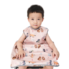벨베이비 식탁일체형 방수 턱받이 나시 완전커버 오리지날, (리뉴얼)알콩달콩 동물가족, 1개, 1개입