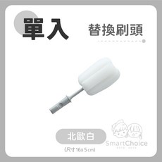 SmartChoice 杯刷海綿替換頭, 1個, 海綿替換頭【北歐白】
