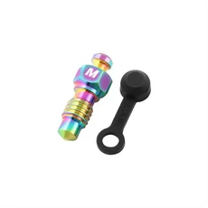 호환 티타늄 합금 디스크 브레이크 배기 볼트 자전거 볼트 먼지 캡 오일링 블리딩 스크류 경량 M6 오일 주, 01 빠른