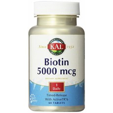 KAL 維他命錠 5000mcg, 1個, 60 件
