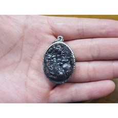 §能量礦石§ 泰國銀流鐵墬子護身符 力泥、鎳萊 編號328, 1個