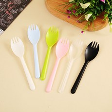 일회용 스푼 케이크 1000개 삽수저 다용도 과일 벌크 케잌 포장, 14cm 두꺼운 대량 투명 1000개, 1개, 1개입