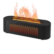 Volcano Humidifier Flame Fire Diffuser: 260ml Super Quiet Essential Oil Diffuser with 7 Colors Fla, 블랙-a11