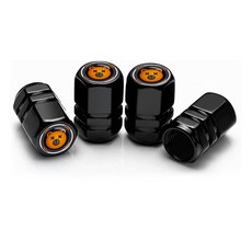 자동차 타이어 밸브캡 타이어마개 검정마개 베이직 공기마개 타이어밸브캡, 곰돌이 블랙, 4개