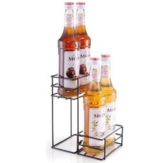 10단 주방 커피 와인 선반 보관 시럽 스탠드 정리함 드레싱, 2 Tier 4 Bottle