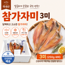 국내산 반건조 참가자미 3미 손질 가자미 구이용 생선, 2개, 250g 내외(3미)