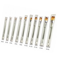 투명구성붓 2호 플랫브러시 평붓 납작