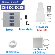 18dB 안테나 셀룰러 5G LTE 리피터 800 핸드폰 신호 Gsm 인터넷, 02 800 900 1800 2100