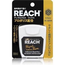 REACH(リーチ) 리치 덴탈 플로스 프로폴리테라 166.9 ft (50 m) 프로폴리스 포뮬레이션 실 한 치간을 위한 치실 치간 칫솔 오랄 케어, REACH(リーチ) 리치 덴탈 플로스 프로폴리테라 16, 1개