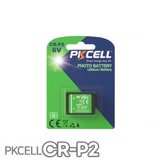 PKCELL CRP2 6V 건전지 개별 카드포장 1400mAh CR-P2 카메라 리튬 배터리, 1알