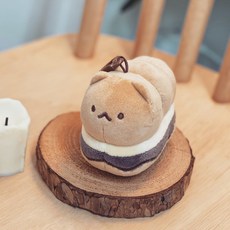 인형 디저트냥 3종 앙버터냥 가방고리, 1개, 혼합, 8cm