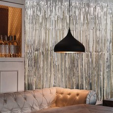 두루픽 반짝이 파티 커튼 생일 벽장식 은박 수술 핑크 레드 촬영배경